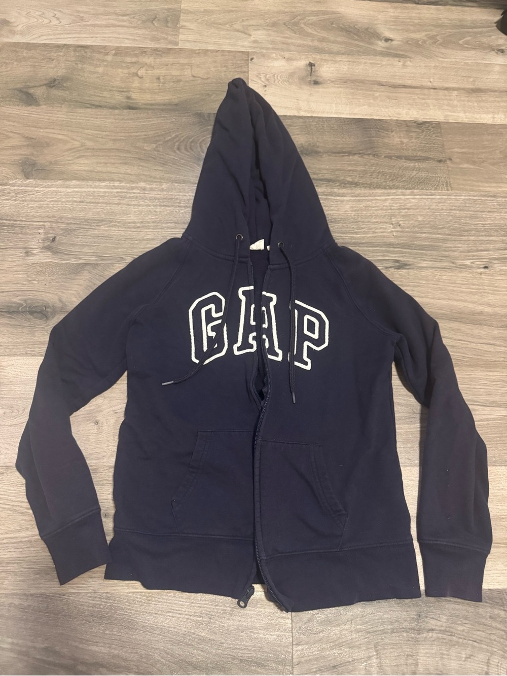 GAP Navy Hooded Zip Sweatshirt